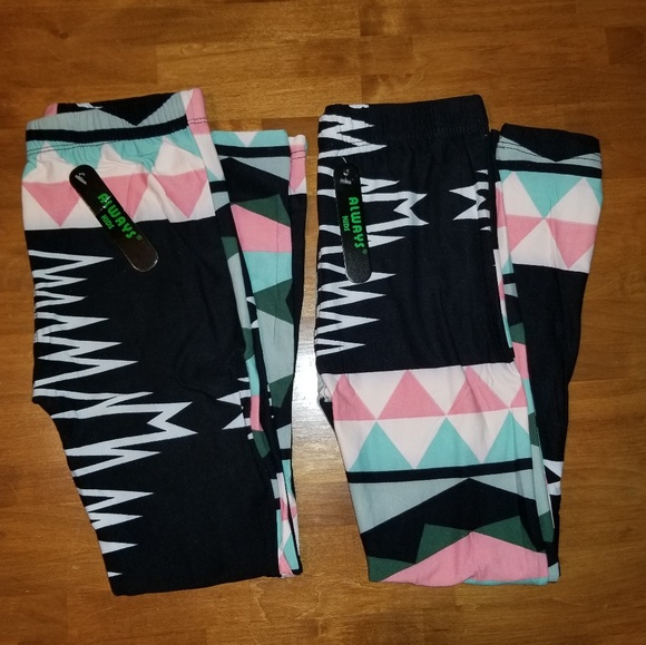 always Other - NWT Always Kids Leggings Twins 2 Pairs L/XL 5-10